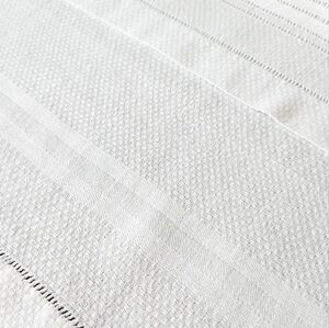 HEMSTITCHED  LARGE LINEN HUCKABACK VINTAGE TOWEL